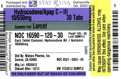 HB APAP 10-650 mg LABEL 120.jpg Label Image - HB APAP 10 650 mg LABEL 120